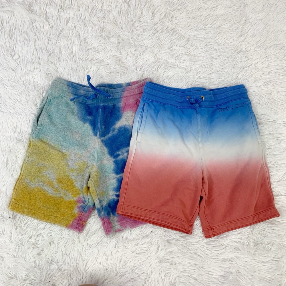 Gap boy's size 8 set of‎ 2 Tie-Dye casual shorts